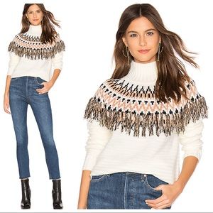 MINKPINK White and Black Patterned Sweater